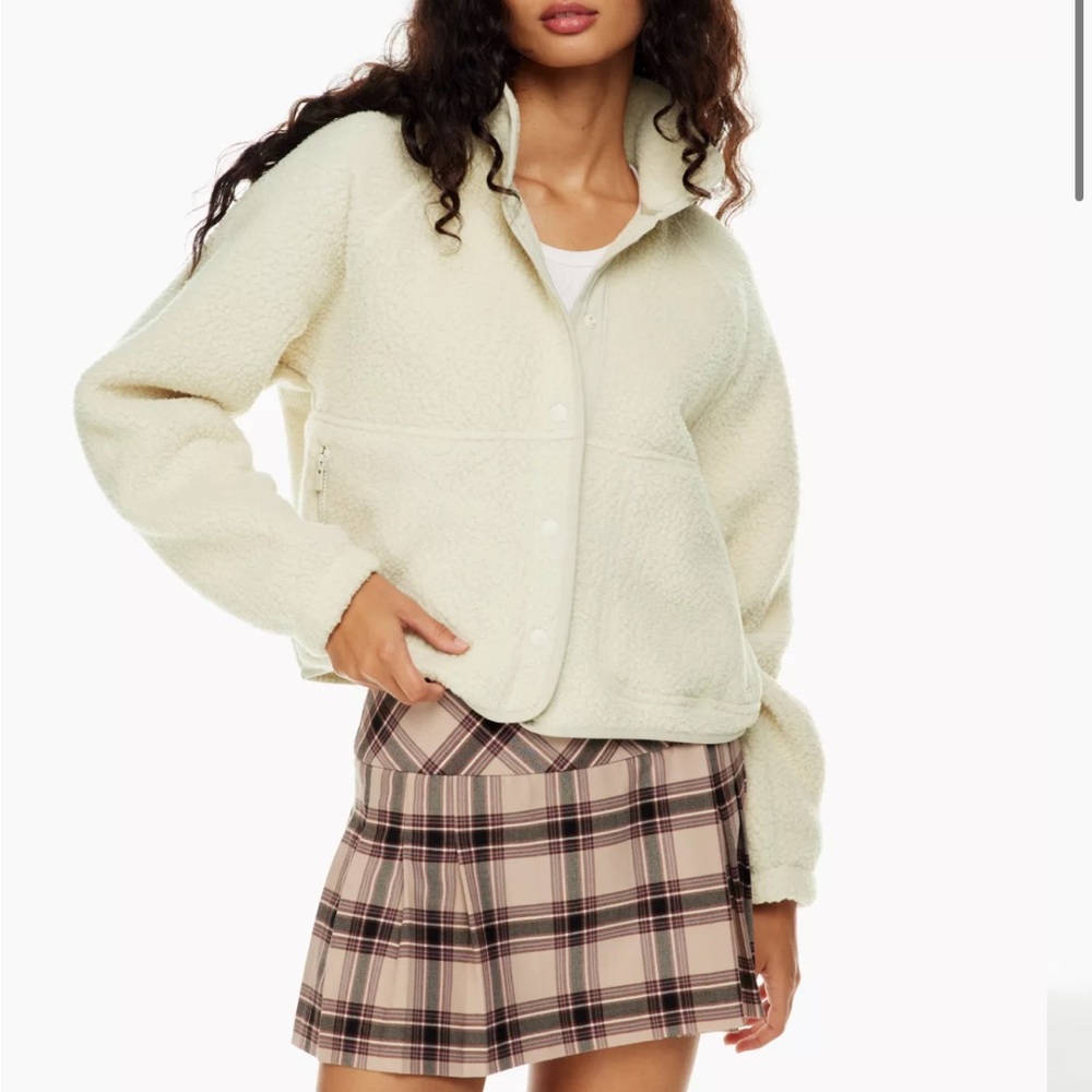 Aritzia CROPPED SHERPA HOODIE SIZE XS